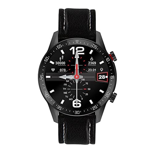 French Connection L19 Series Unisex Smartwatch with Full Touch Screen, Metal case, Bluetooth Calling with mic and Speaker, Continuous Heart Rate & Blood Pressure Monitoring with Long Battery Life