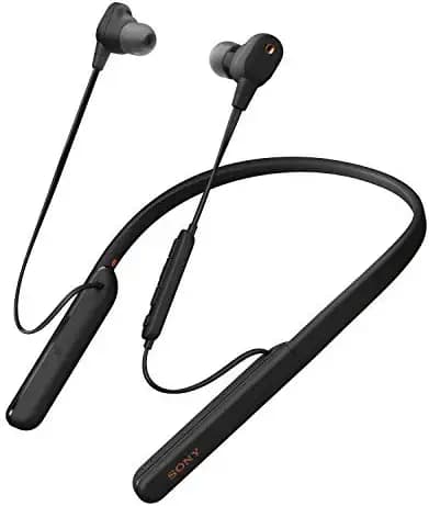 Sony WI-1000XM2 Industry Leading Noise Canceling Wireless Behind-Neck in Ear Headset/Headphones with mic for phone call with Alexa Voice Control, Black