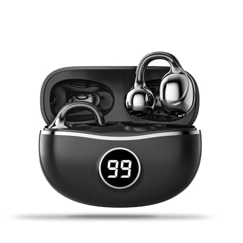 Bolizma Wireless Open Ear Earbuds with Bluetooth 5.4, Air Clip-on Design, Lightweight Comfort, Stable Fit Open Ear Bluetooth Earphones, Built-in Mic, ...
