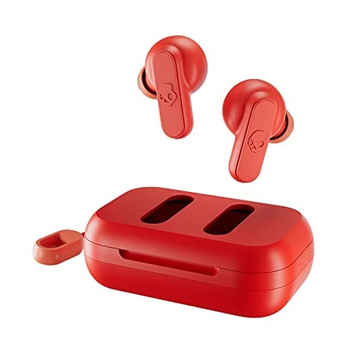 (Renewed) Skullcandy Dime True Wireless In Ear Earbuds with 12 Hours Total Battery, IPX4 Sweat and Water Resistant, Secure Noise Isolating Fit (Golden Red)