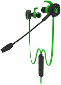 Plextone G30 in-Ear Wired Gaming Earphones, Noise Cancelling Headset with Mic, Stereo Bass, 3.5 mm Jack, All Device Supports (Green)