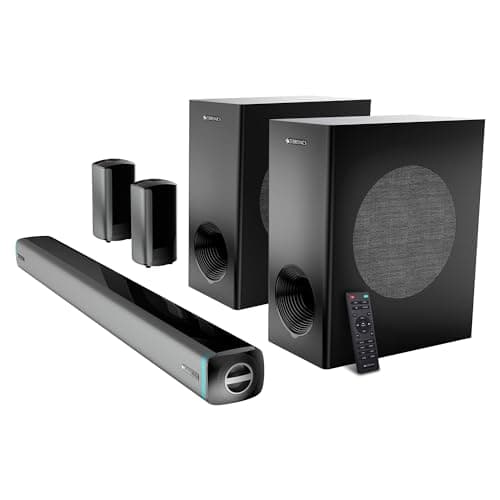 Zebronics Newly launched Juke bar 9550 pro 5.2 Soundbar (625 Watts), Dolby Audio, Dual Wireless Subwoofer & Satellite, BT v5.3, HDMI ARC, Optical, Pow...