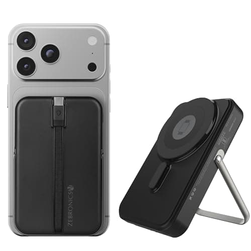 ZEBRONICS MW67 Wireless Power Bank, 10000 mAh, Rapid Charge, Magsafe Compatible, Outputs - 22.5W Wired | 15W Wireless, Type C Output Cable | Type C I/...