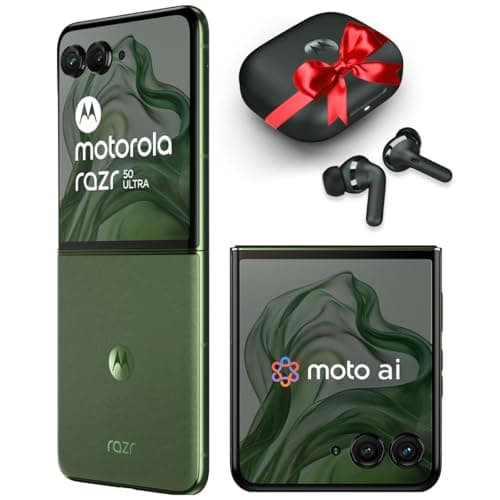 Motorola razr 50 ultra (Spring Green, 12GB RAM, 512GB Storage) | with moto buds+ | moto ai | 4.0" external AMOLED display | Snapdragon 8s Gen 3 | 6.9"...