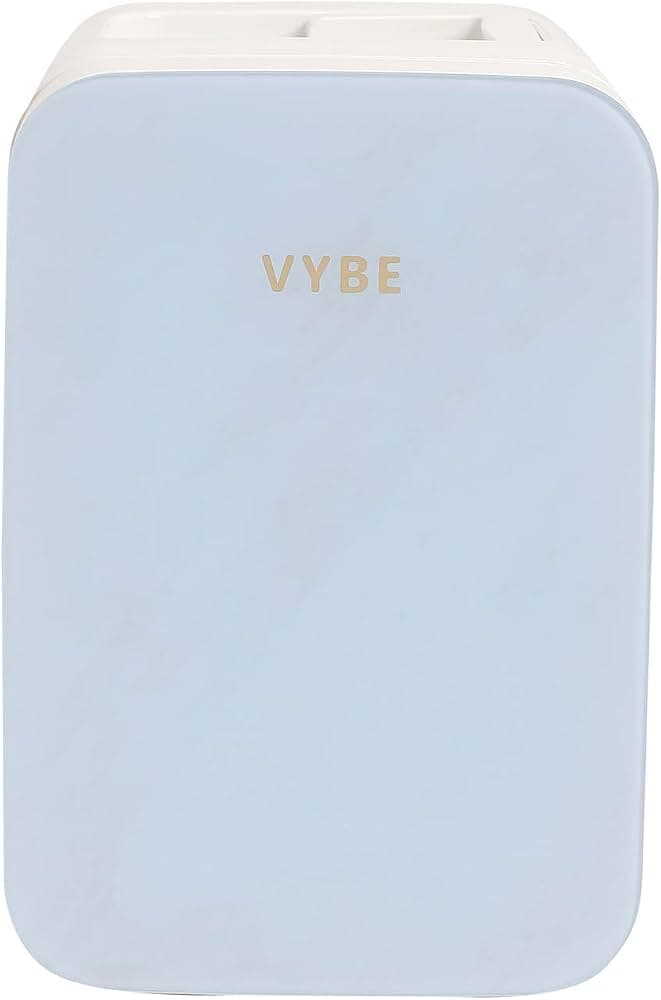 Vybe Mini Beauty Fridge (6 Liter):AC/DC Portable Thermoelectric Cooler and Warmer.Also Used as Car Mini Fridge for Long Travel.Used to Store - Serums,...