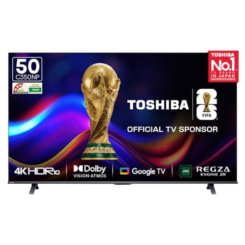 TOSHIBA 126 cm (50 inches) C350NP Series 4K Ultra HD Smart LED Google TV (Black)