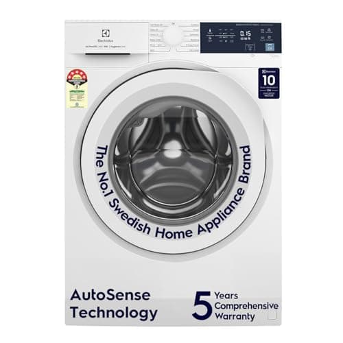 Electrolux 9kg 5 Star EcoInverter Fully Automatic Front Load Washing Machine, Scandinavian Design with 40°C Vapour Wash for Sustainable Clothing, White, UltimateCare 300, EWF9024D3WB