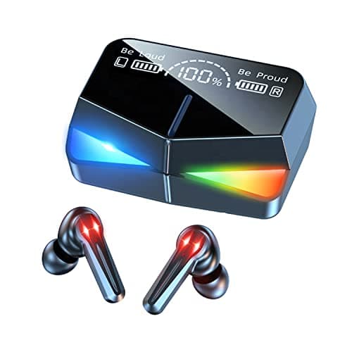 WRADER M28 TWS Wireless Earphones Low Latency, M28 Gaming Earbuds with RGB Light (Pack of 1, Black)