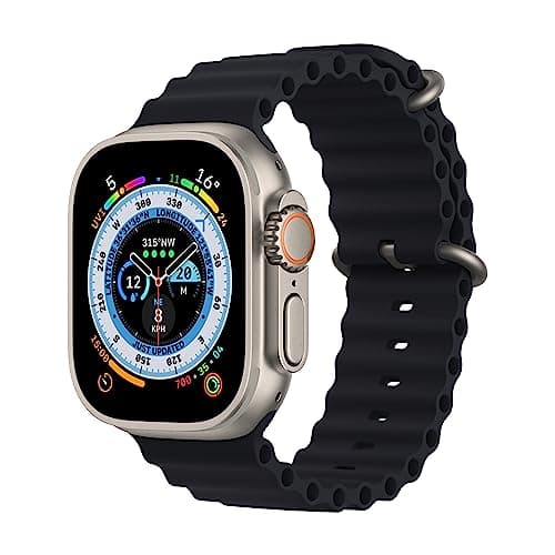 Pureus T 800 Ultra Smart Watch (Black Ocean Strap) with Bluetooth Calling Wireless Magnetic Charger, 1.99 inch (50 mm) big Infinite Display, Stress Monitor, Heart & SpO2 Monitoring Sleep Monitor, Sports Tracking, Health Tracking, Camera & Music Control, Functional Crown Button, Inbuilt Game,100+ cloud Watch Faces | Free One Orange Ocean Strap Extra