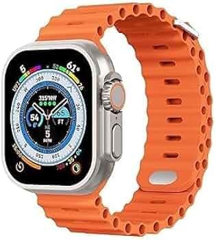 T800 Ultra Smartwatch, 2.0-inch HD Display, Fitness Tracker with Heart Rate Monitor, Multiple Sports Modes, Orange