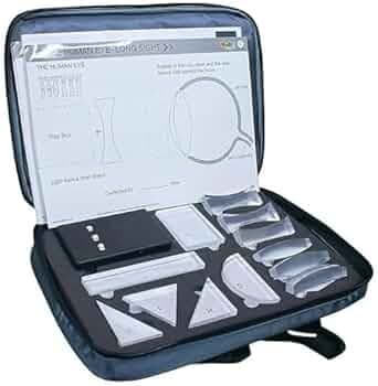 SBT Instruments Light and Optics Class Demo Kit - Experience The Concepts of Lenses | 12 Acrylic Lenses, Ray Box with 3 Beam of Light | Practice Sheet...