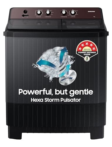 Samsung 9.0 5 star Semi Automatic Washing Machine (WT90B3560RB/TL,DARK GRAY)