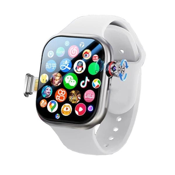 S9 HC 4G/5G SIM Smart Watch with AMOLED Display | 180 Rotating Side Camera | 2GB RAM 16GB ROM | Play Store Apps, Social Media, GPS, Bluetooth Calling,...