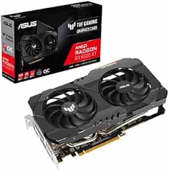 ASUS TUF Gaming Radeon™ RX 6500 XT OC Edition 4GB GDDR6 RAM PCIE 4.0 Dual Fans 1080p Support Most AAA Game Titles GTA V Forza 3 Years Warranty Direct X 12 Ultimate