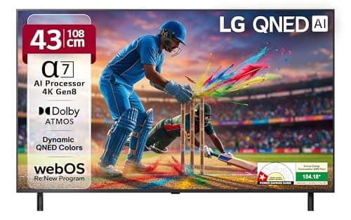 LG 108 cm (43 inches) QNED 8AA Series 4K Ultra HD Smart webOS QNED TV 43QNED8AA6A