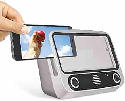 OUD Portable Wireless Bluetooth Mobile Holder Speaker, Retro Radio, TV Mobile Stand Speaker, High Utility Phone Holder | Mobile Mount Bluetooth Portable Speaker, BT 5.0/USB/SD/AUX/FM/Handsfree Call