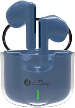 JUST CORSECA Snowpods V5.3 Truly Wireless in Ear Earbuds, Siri Voice Assistant, Powerful Bass Drivers, 5+ Hours of Playtime, High Audio Quality, Compa...