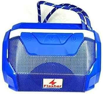 Flasher A005 Heavy bass/Splash Proof/Extra bass/Double woofer/Clear Sound Bluetooth Speaker 5 W Bluetooth Speaker,3D Sound Travelling/Portable/DJ Sound Boom bass (Blue)