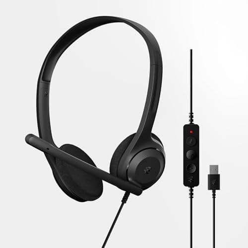 EPOS C1 Business USB-A Headset with Microphone, Chrome-Certified, Wired Headphones, Noise-Canceling Mic, Enhanced Audio Quality, Connectivity for Modern Devices, On-Ear