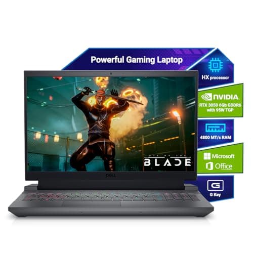 Dell G15 5530 Gaming Laptop, Intel i5-13450HX/16GB/1TB SSD/NVIDIA RTX 3050, 6 GB GDDR6/15.6" (39.62cm) FHD AG 120Hz 250 nits/Backlit KB RGB/Dark Shado...