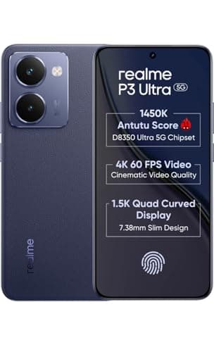 realme P3 Ultra 5G (Neptune Blue, 8GB RAM, 128GB Storage) | Dimensity 8350 Ultra | 50MP+8MP Camera | 16MP Front | 6.83 120Hz AMOLED | 6000mAh Battery ...