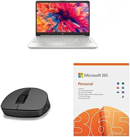 HP 15s 12th Gen Intel Core i5 8GB RAM/512GB SSD 15.6inch(39.6cm)/Intel Iris Xe Graphics/Dual Speakers/Win 11/Alexa Built-in/Backlit KB/MSO 2021/1.69kg, 15s-fq5010TU + Mouse + M365 12 Months