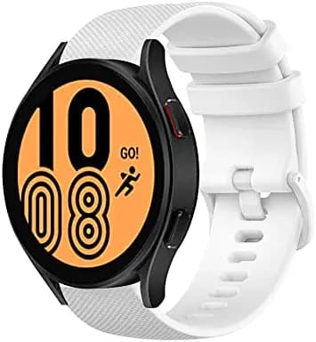 XMUXI Compatible with Samsung Galaxy Watch 4 Classic Strap Silicone 20mm Watch Band for Samsung Galaxy Active 2/Watch 3 41mm,Honor Magic 2 42mm,Amazfit GTS 3/Bip (Watch is NOT Included) (#2 White)