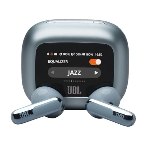 JBL New Launch Live Flex 3, Hi-Res Audio True ANC TWS, Smart Case with Touch Display, 50H Playtime, Wireless Charging, 6 Mic, Multipoint connection, I...