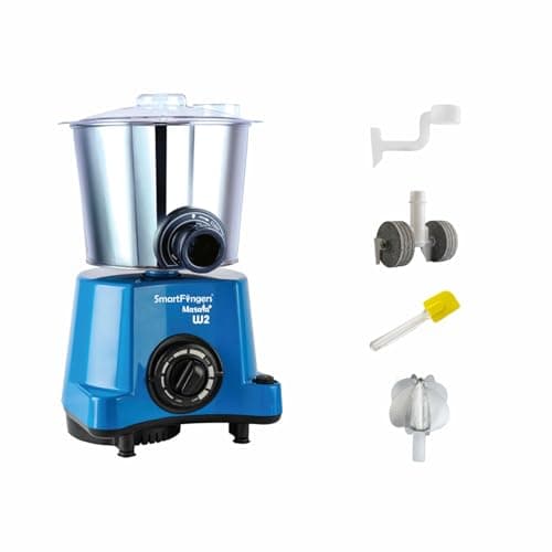 SmartFingers Masala + ' W2 ' Table Top Masala Wet Grinder 230V 50hz, 2 Liter, Blue