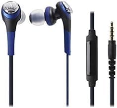Audio-Technica ATH-CKS550iSBL Wired in Ear Headphone with Mic (Blue)