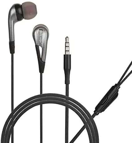 Hitage Extra Bass Stereo Earphones Perfume/Fragrance Wired Headset with mic (Silver, in The Ear) (HP-278)