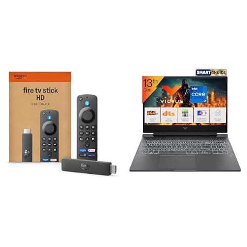 HP Smartchoice Victus Gaming Laptop (6GB RTX 4050) and Amazon Fire TV Stick HD (newest model) Combo, save extra