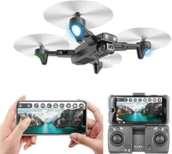 Black Foru Pioneer Drone with 4K Camera Live Video, WiFi FPV Drone for Adults with 1600Mah Long Battery, Foldable Remote Control Drone with Dual Camer...