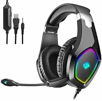 (Renewed) Cosmic Byte ERSA Gaming Headphone, RGB LED and Microphone for PC, PS5, Xbox, Mobiles, Tablets, Laptops (Interstellar Black)