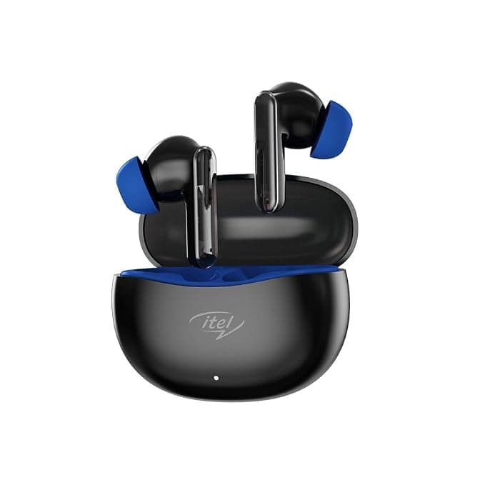 Itel S9 Pro Wireless In Ear Earbuds With 40 Hours Playtime, Heavy Bass For DSP, Fast Type-C Charging, 10Mm Dynamic Driver For Immersive Sound, Bluetooth V5.3 Connectivity, IPX5 Water Resistance (Blue)