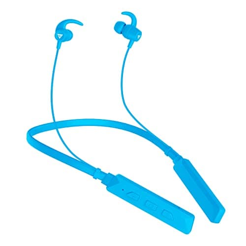 Techfire FIRE-T40-48 Hours Playtime Neckband hi-bass Wireless Bluetooth Headphone Bluetooth Headset (Bluetooth, in The Ear) (Ocean Blue)