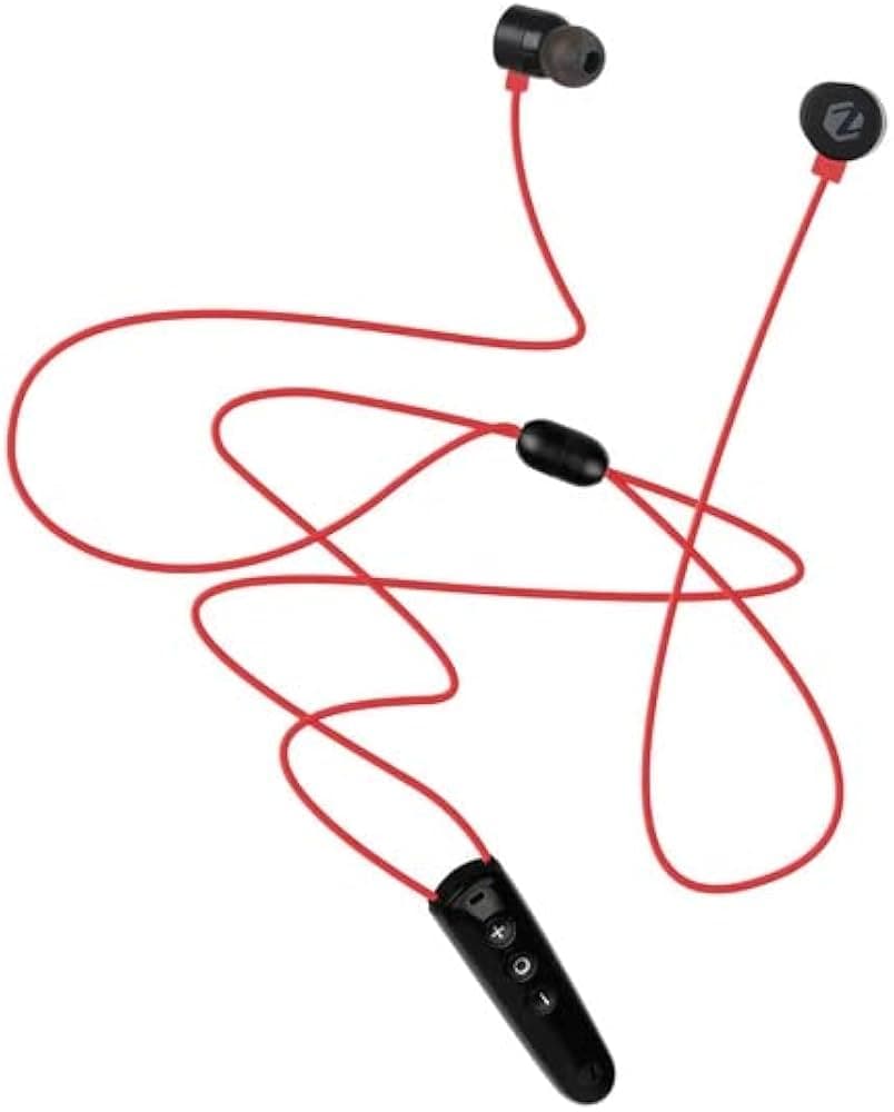 ZEBSTER Style 102 with Bluetooth 5.0, Magnetic Earpiece, Call Function, Splash Proof Design with 6h* Playback (Red)