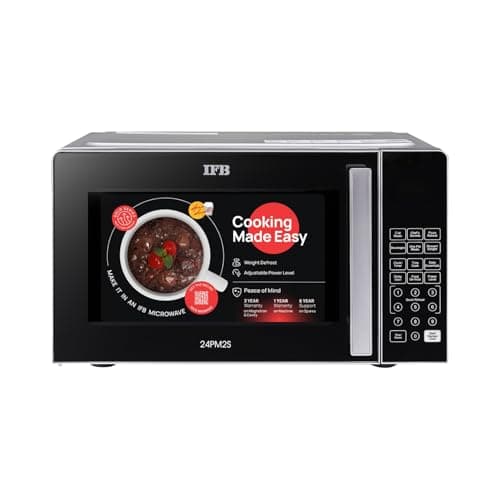 IFB 24 L Solo Microwave Oven (24PM2S, Silver, 69 Indian and Continental Auto Cook Recipes)