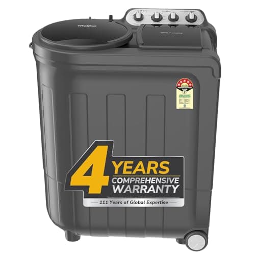Whirlpool 9 kg 5 Star Semi-Automatic Top Loading Washing Machine (MAGIC CLEAN 9.0 GREY DAZZLE,2x Drying Power)