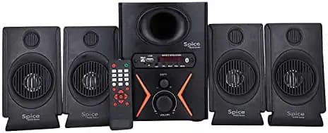 Spice Gold Series F-450VV 4.1 Home Theater System USB & FM Multimedia Speaker System with Bluetooth_(Black)