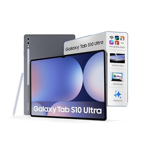 Samsung Galaxy Tab S10 Ultra, S Pen in-Box, 36.99 cm (14.6 inch) Dynamic AMOLED 2X Display, 12 GB RAM, 512 GB Storage, Wi-Fi + 5G Tablet, Moonstone Gr...