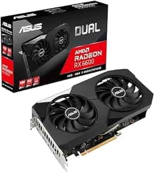 Radeon RX 6600 8 GB GDDR6 RAM PCIe 4.0 Dual Fans Desktop Graphic Card, pci_e_x16