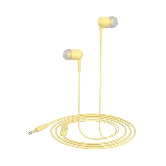 Portronics Conch 50 in-Ear Wired Earphone with Mic, 3.5mm Audio Jack(Yellow) In-Ear