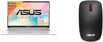 ASUS Vivobook Go 15 (2023), AMD Ryzen 5 7520U, 15.6" (39.62 cm) FHD, (16GB RAM/512GB SSD), E1504FA-NJ541WS + WT300 Mouse (Black)