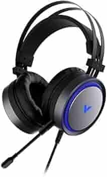 Rapoo VH530 RGB Gaming Headset - High-Fidelity 7.1 Surround Sound W/Broadcast Quality Microphone, Durable Aluminum Frame, Noise Cancelling Over Ear Headphones with Mic, LED Light, Bass Surround