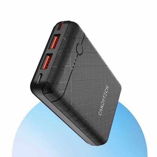 Candytech PB3C2 10k Mah 22.5W PDQC Compact Powerbank | 18W Fast Charging Input via a Type-C Port