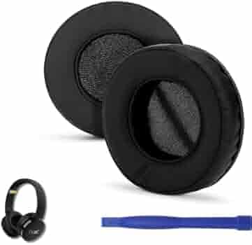 Crysendo Headphone Cushion Pad for Boat Rockerz 450 & 450 Pro | 80mm Replacement Headset Ear Cushion Pads | Protein Leather & Memory Foam Headphone Ear Cushion Cover Earpads (Black)