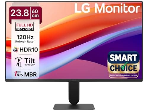LG 24U411A 60.4 cm (23.8 Inch) Full HD (1920x1080) IPS Monitor, 120Hz, 5ms (GtG),VGA, HDMI, 3-Side Virtually Borderless Design, sRGB 99% (Typ.), HDR 1...
