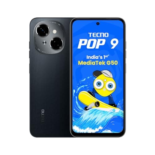 TECNO POP 9 (Startrail Black, 3GB+64GB) |India's 1st Mediatek G50 | IP54 Rated | IR Remote | Dual Speaker with DTS | 36 Month Lag Free Fluency | 15W F...