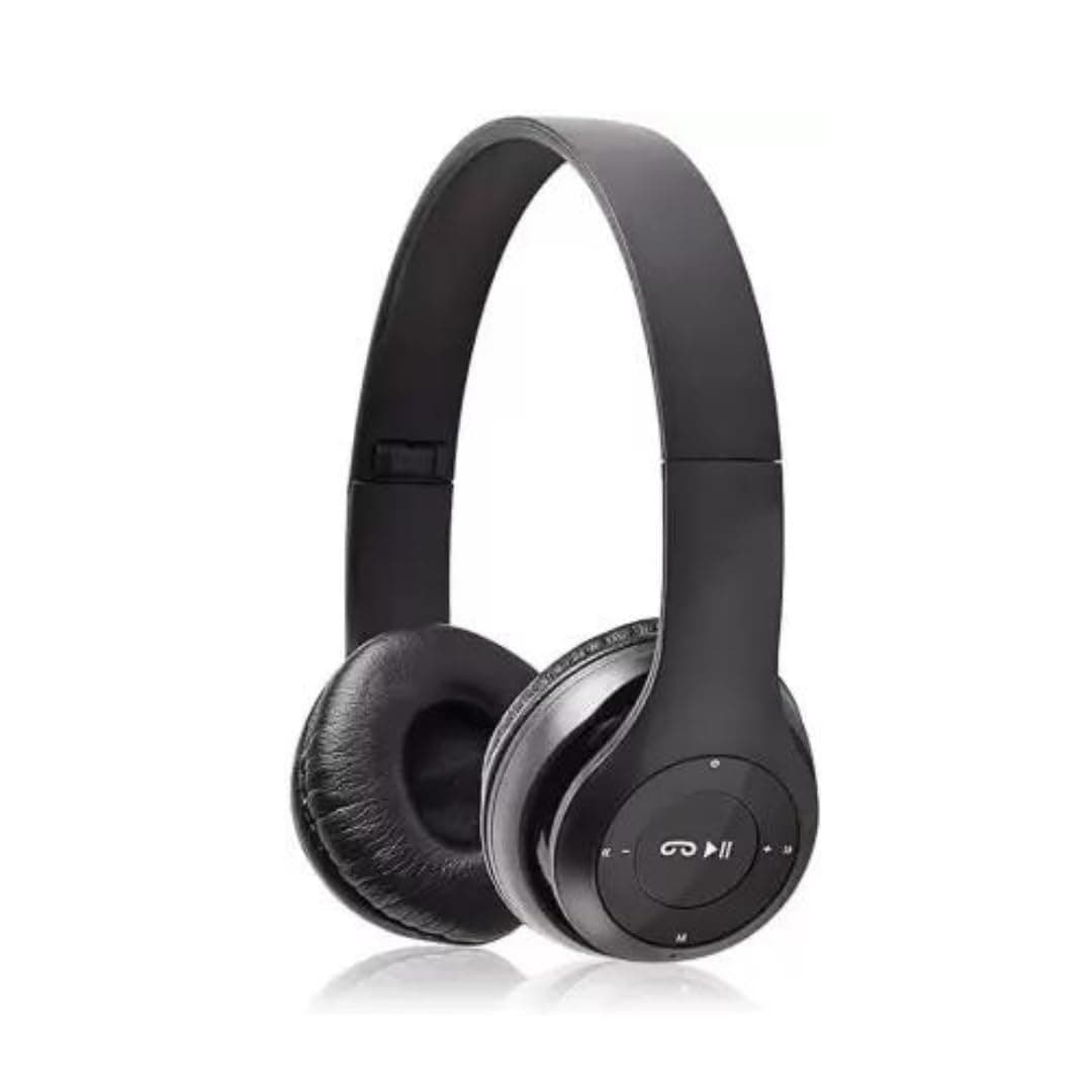 JPGC Wireless Bluetooth Headphones, P47 Over-Ear Headset with Extra Bass, Foldable Design, Soft Memory Protein Earmuff, Bluetooth 5.0, FM Radio, SD Ca...